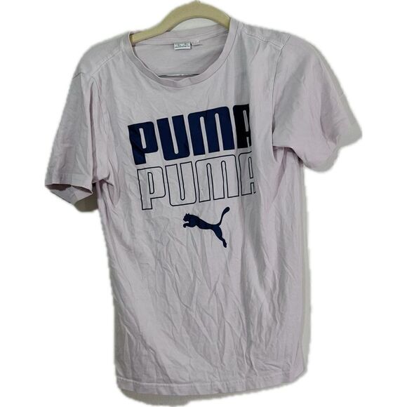 Puma kids size large, 14–16 logo, graphic, short sleeve, athletic shirt - Picture 1 of 4